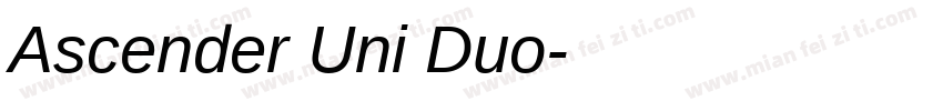 Ascender Uni Duo字体转换